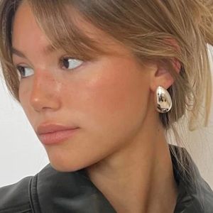 Heaven Mayhem Bean Silver Earrings